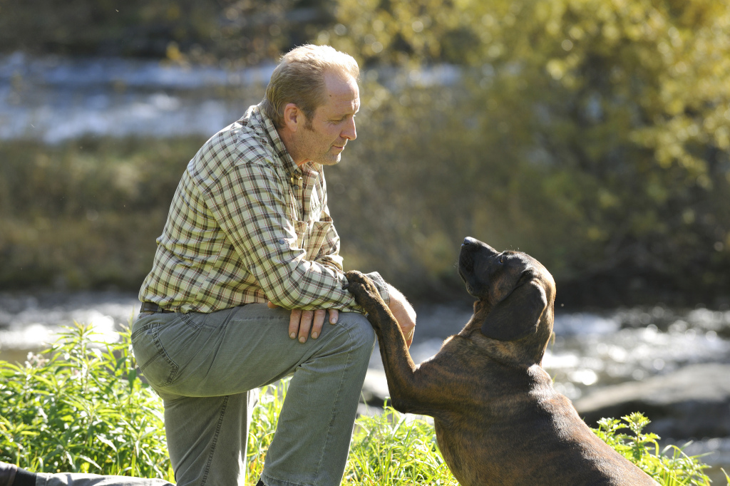 Hund und Herrchen